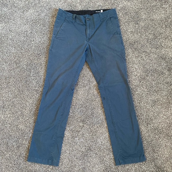 Volcom Men’s Cotton Pants 32W 30L Navy Blue - Picture 1 of 7
